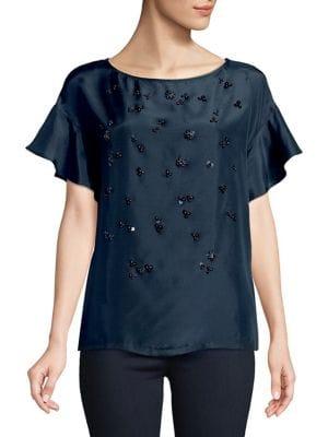 Weekend Max Mara Embellished Short-sleeve Top