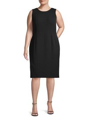 Kasper Plus Sleeveless Shift Dress