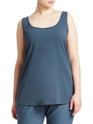 Nic+zoe Plus Plus Perfect Scoop Stretch Cotton Tank Top