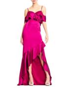 Adrianna Papell Ruffled Strappy Gown