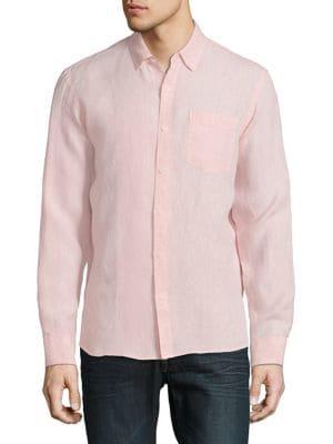 Black Brown Weekend Linen Button-down Shirt
