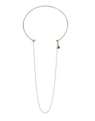 Bcbgeneration Orbital Clear Crystal Choker Necklace With Chain