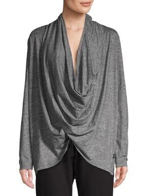 Copper Fit Pro Draped Cowlneck Top