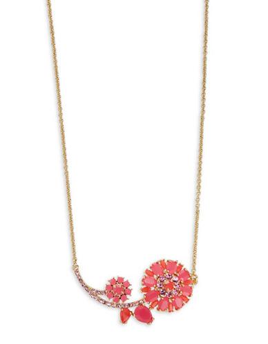 Kate Spade New York Trellis Blooms Mini Floral Pendant Necklace