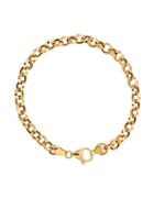 Lord & Taylor 14k Yellow Gold Rolo Bracelet