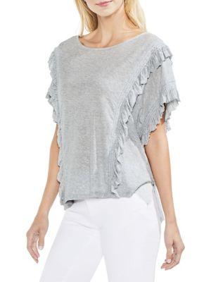 Vince Camuto Ruffle-front Top