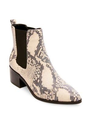 Design Lab Cayla Snake Printed Booties