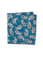 Black Brown Rothmere Paisley Cotton Pocket Square