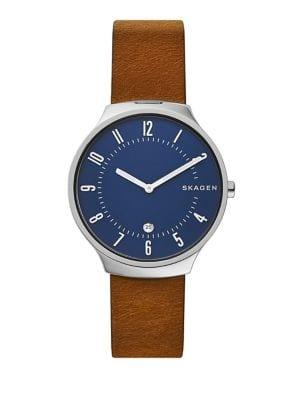 Skagen Grenen Leather-strap Watch