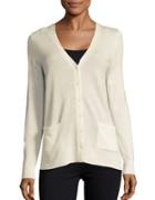 Lord & Taylor Merino Wool Button-front Cardigan