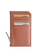 Royce Zip Leather Credit Card Wallet