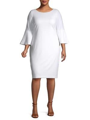 Calvin Klein Plus Classic Roundneck Sheath Dress