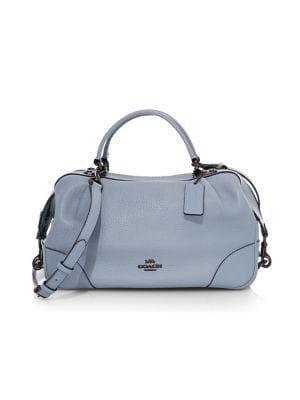 Coach Polished Pebbled Leather Satchel