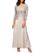 Alex Evenings Petite Sequined Jacket And Gown