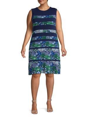 Michael Michael Kors Plus Paisley Remix Shift Dress