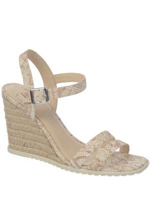 Franco Sarto Nyala Snakeprint Espadrille Wedge Sandals