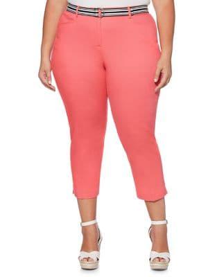 Rafaella Plus Belted Capris