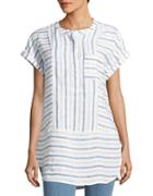 Two By Vince Camuto Striped Linen Tunic