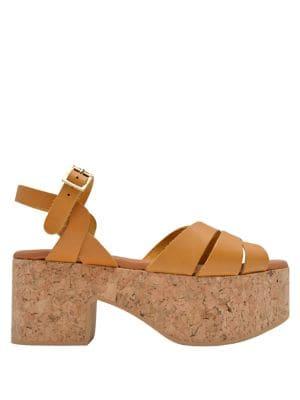Andre Assous Ada Leather Platform Sandals