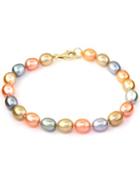Effy 14kt. Yellow Gold And Multi-colored Pearl Tennis Bracelet