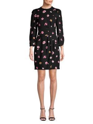 Marella Floral-print Long-sleeve Sheath Dress
