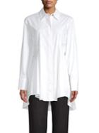 Donna Karan High-low Flare Button Shirt