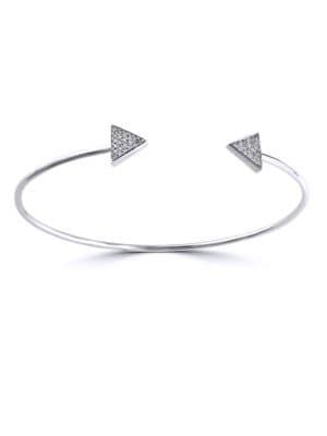 Effy Geo Diamond And 14k White Gold Bangle Bracelet