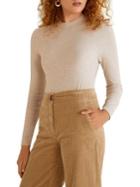 Mango Heathered Long-sleeve Sweater