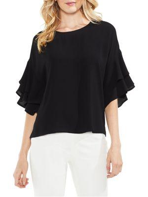 Vince Camuto Petite Drop Shoulder Tiered-sleeve Blouse