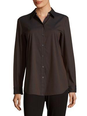 Lafayette 148 New York Brody Striped Button-down Shirt