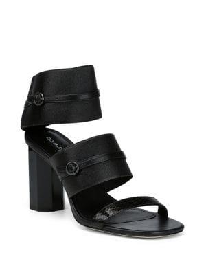 Donald J Pliner Edie Snakeskin-embossed Sandals
