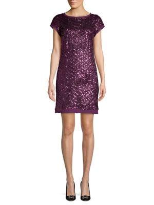Vince Camuto Sequined Mini Shift Dress