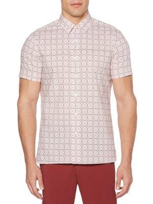 Perry Ellis Geometric-print Shirt