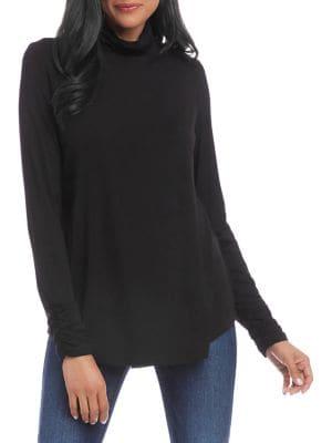 Karen Kane Shirred Sleeve Turtleneck