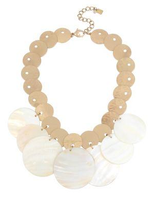 Lord Taylor Moonrise Mother-of-pearl Disc Frontal Necklace