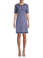 Michael Michael Kors Petite Vines Short Sleeve Sheath Dress
