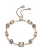 Marchesa Faux Pearl And Crystal Slider Bracelet