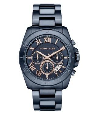Michael Kors Brecken Ip Stainless Steel Bracelet Chronograph Watch