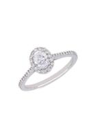 Sonatina 14k White Gold & 0.75 Tcw Diamond Halo Engagement Ring