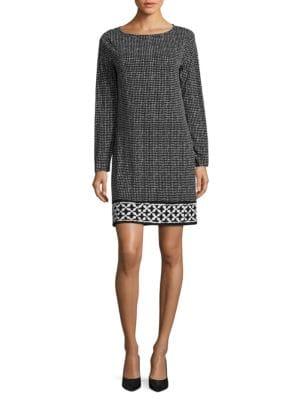 Michael Michael Kors Petite Contrast Border Shift Dress