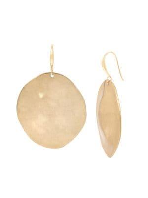 Robert Lee Morris Goldtone Sculptural Disc Drop Earrings