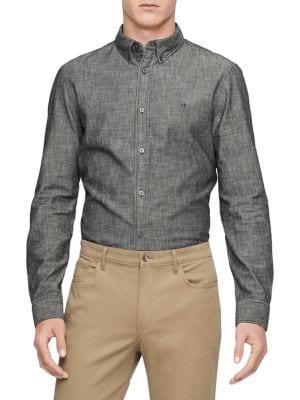 Calvin Klein Long-sleeve Chambray Shirt