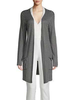 Joseph A Patterned Duster Cardigan Sweater