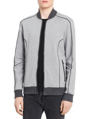 Calvin Klein Heathered Bomber Sweater