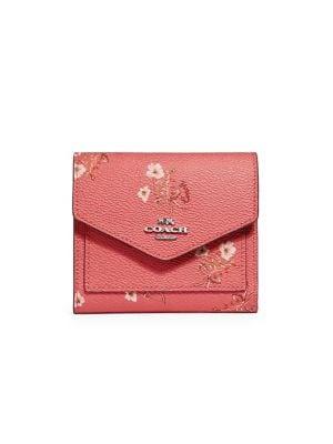 Coach Small Floral Bow-print Canvas Tri-fold Wallet