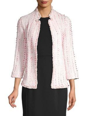 Nic+zoe Textured Fringe Jacket
