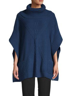 Anne Klein Cowlneck Poncho Sweater