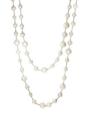 Effy Freshwater Pearl Necklace In Sterling Silver 35in