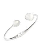 Nadri Mother-of-pearl And Cubic Zirconia Cuff Bracelet
