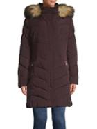 Ivanka Trump Quilted Faux-fur Trimmed Jacket